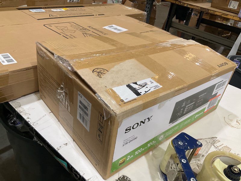 Condition photo showing As Is for sony strdh190 2-ch home stereo receiver with phono inputs & bluetooth black stereo receiver receiver