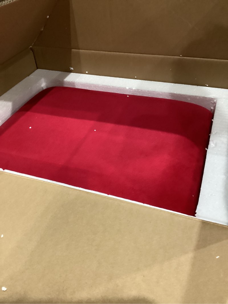 Condition photo showing New/Like New for PETALLERIE Vanity Stool with Storage – Mirrored Legs, Velvet Cushioned Ottoman, Hidden Compartment, Sparkling Diamond Trim, Glam Makeup Chair & Piano Bench - Silver & Fuchsia Pink