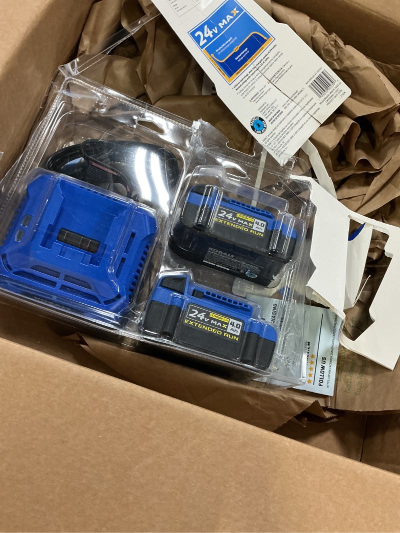 Condition photo showing Good Condition for kobalt 24-v 2-pack lithium-ion battery and charger (4 ah)
