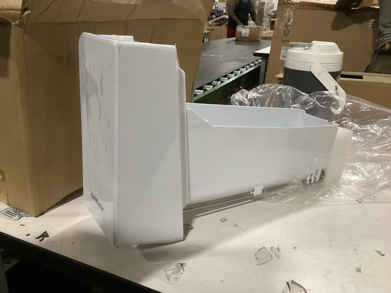 Condition photo showing As Is for da97-14474c, da97-14474a ice container, da97-12604d ice bucket compatible with samsung rf25, rf263, rf265, rf28, etc series refrigerators. part number: da97-21040a, ap6034185, etc-1 yr warranty