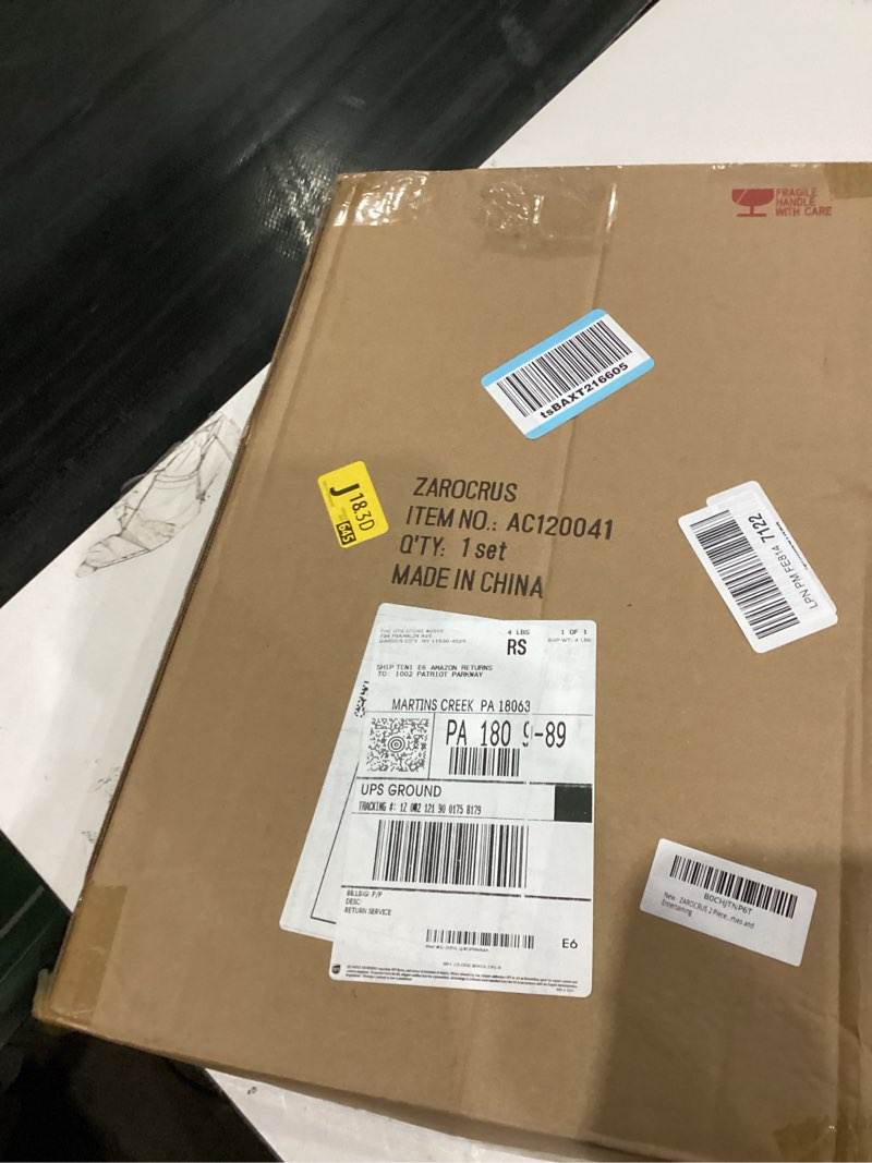 Condition photo showing As Is for ZAROCRUS Large Serving Platter with Handles,19”x12”Large Rectangular Melamine Serving Tray Set of 2, Kitchen Food and BBQ Serving Platter, Talavera Grilling Prep and Serve Tray, Dishwasher Safe Telavera