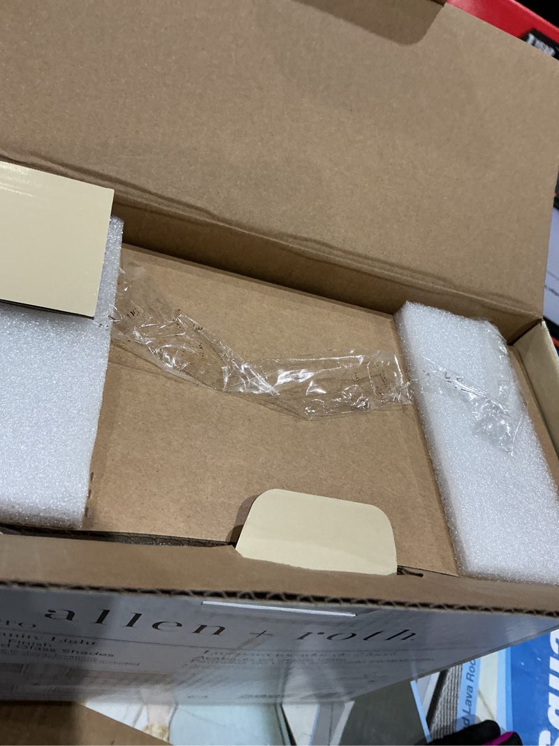 Condition photo showing Good Condition for allen + roth modesto 5-in 2 light matte black modern/contemporary bathroom vanity light