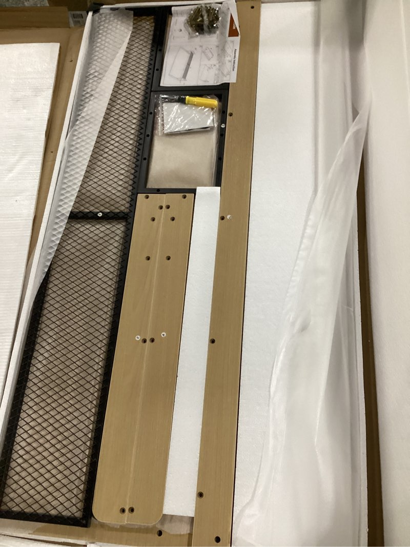 Condition photo showing Good Condition for washer dryer countertop with shelf, 54" x 27.5" wooden washer and dryer topper, laundry countertop with anti-slip pads, washer dryer topper for laundry room organization and storage (light wood)
