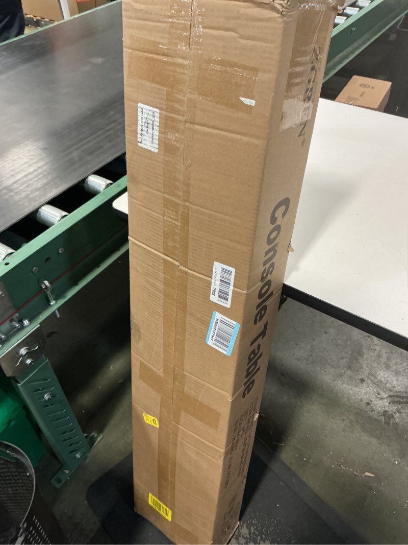 Condition photo showing New/Like New for ZGREN Narrow Sofa Table with Outlet and USB Port, Behind Couch Table Skinny Console Table with Charging Station Thin and Long Slim Entryway Table for Living Room, Hallway, Entry Hall, Foyer, White