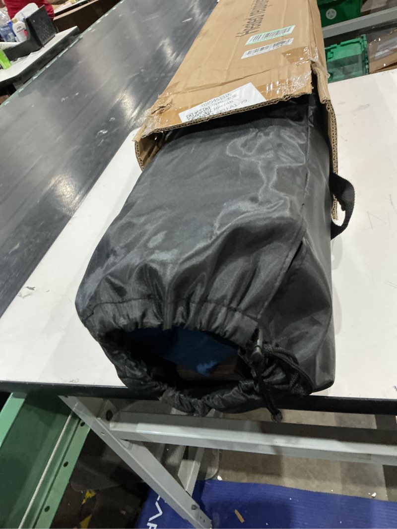 Condition photo showing As Is for heated camping chair with 20,000 mah battery, loog-lasting for 500 mins, fully padded heated camp chairs, heavy duty folding chairs supports 500 lbs for winter camping, picnics, tailgating, rv travel black & blue heated