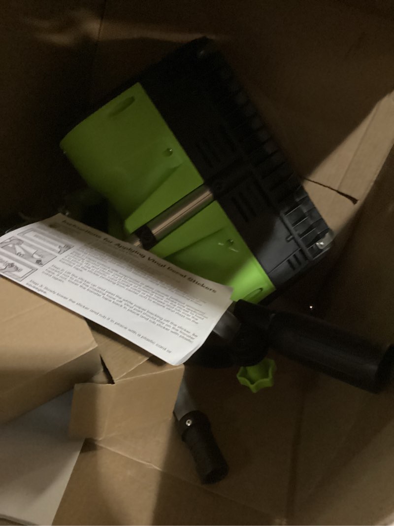 Condition photo showing As Is for 20V 12-Inch Electric Snow Shovel, Small Hand-Push Snow Blower, Snow Plows for Patios Sidewalks Driveways, with Battery and Charger