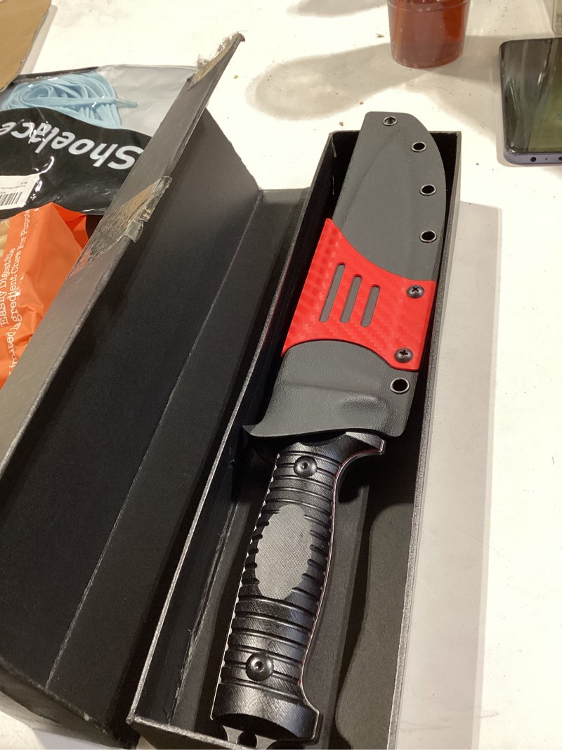 Condition photo showing Good Condition for Sitivien ST36 Fixed Blade Knife 7mm Thick Sleipner Brushed Steel Blade Two Tone G10 Handle Full Tang EDC Fixed Knifes for Outdoor Camping Hunting Working(Black)