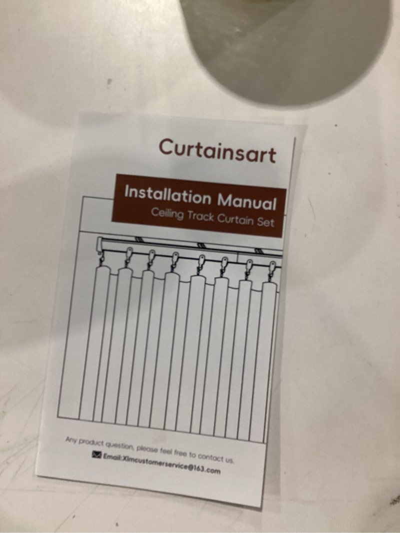 ceiling track curtain set