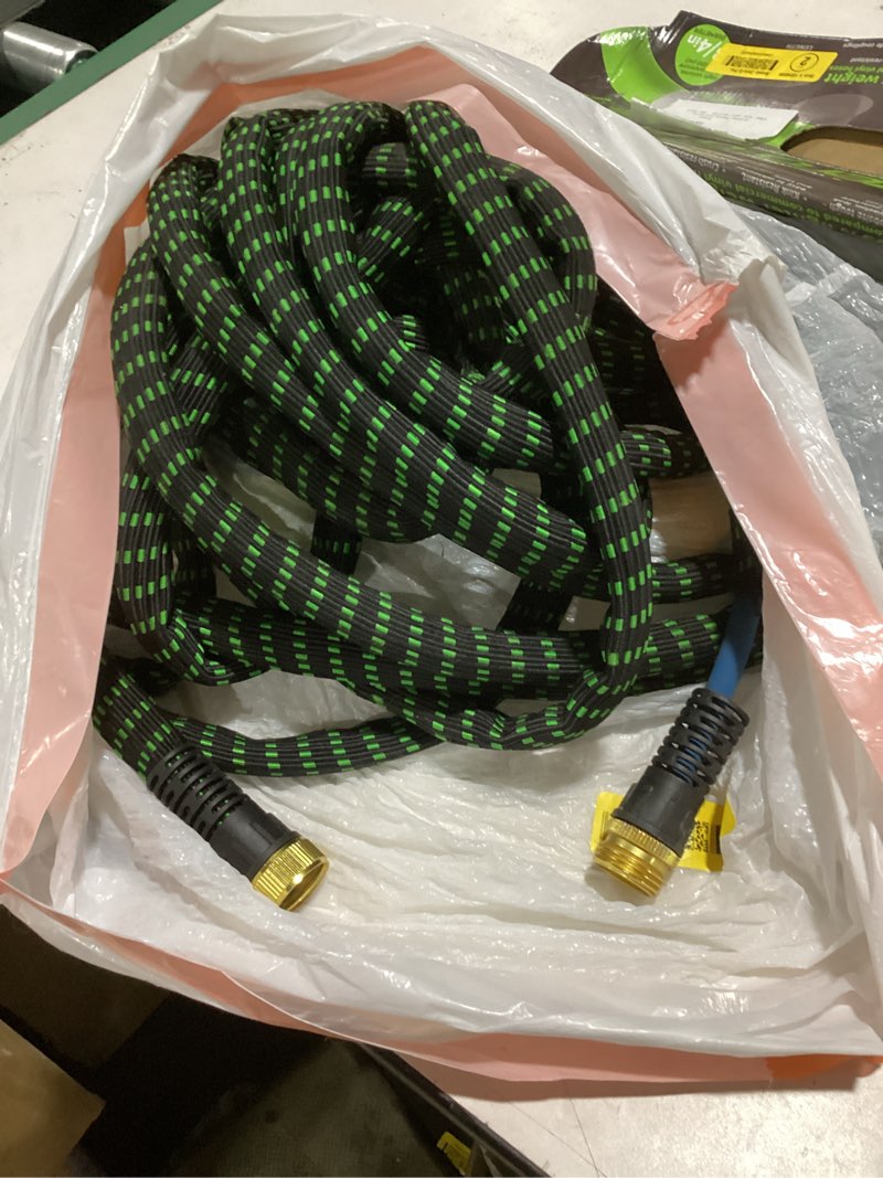 Condition photo showing As Is for flex-able hose xtreme 1-in x 50-ft kink free woven green hose