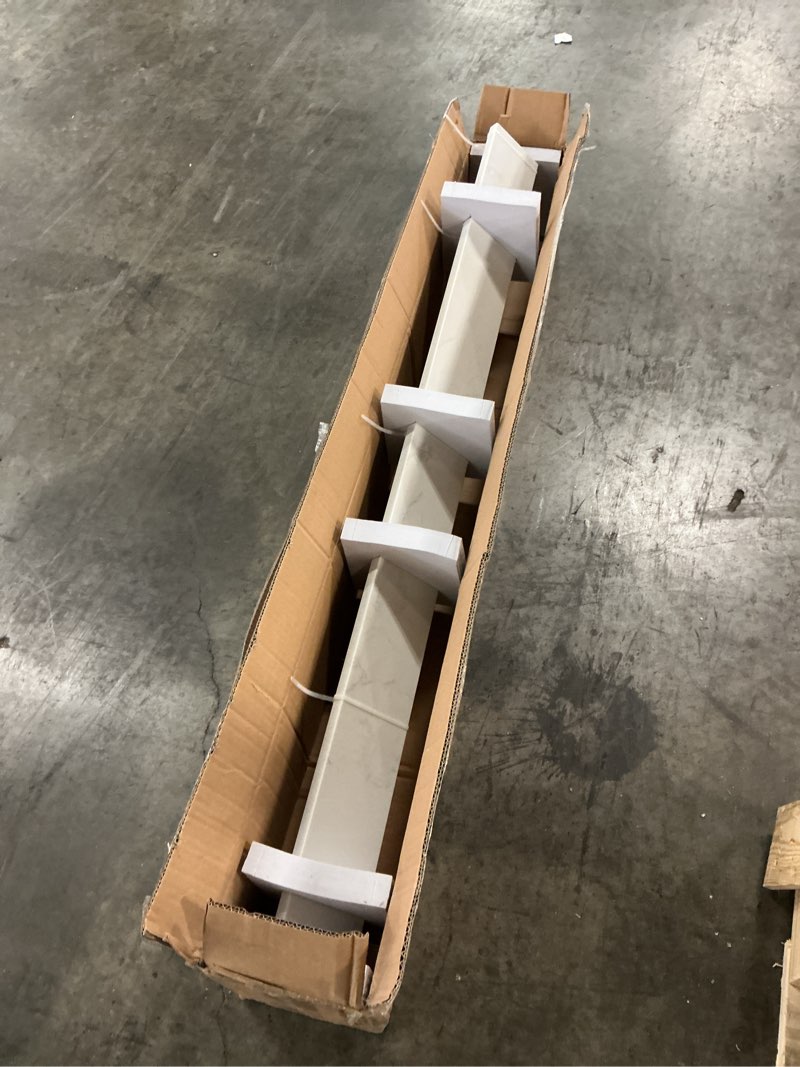 Condition photo showing New/Like New for calacatta nowy white double beveled 4 in. x 36 in. polished engineered marble threshold tile trim (3 ln. ft./each)