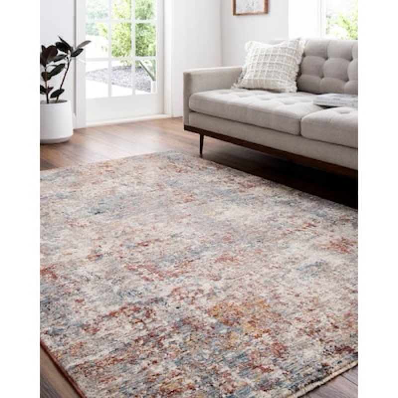 origin 21 river embers 5 x 8 (ft) loomed polyester multi rectangular indoor abstract area rug