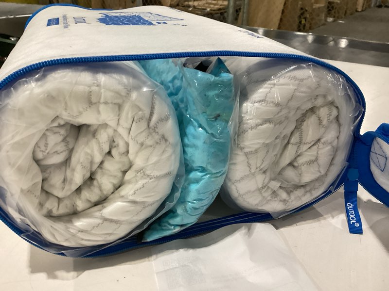 Condition photo showing Good Condition for qutool cooling pillow for sleeping 2 pack, luxury shredded memory foam bed queen pillows set of 2, cool pillow for hot sleepers adjustable firm pillow for side, back, stomach sleepers soft yet support white-cooling basic queen(2 pack)-20'*30'