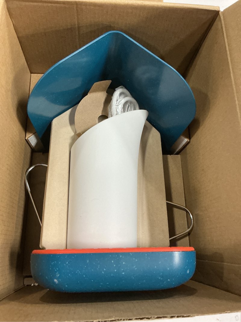 Condition photo showing Good Condition for birdbuddy pro solar smart bird feeder with camera - ai bird species identification, 5mp photos, 2k hd video live stream camera, slow-motion video, 2.6in focus - blue solar smart bird feeder pro solar - blue