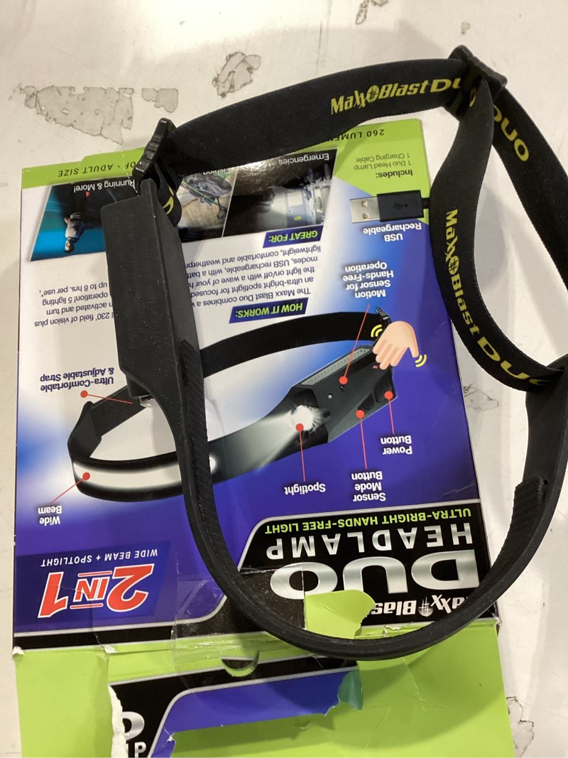 maxx blast 260-lumen 5 -mode led rechargeable headlamp