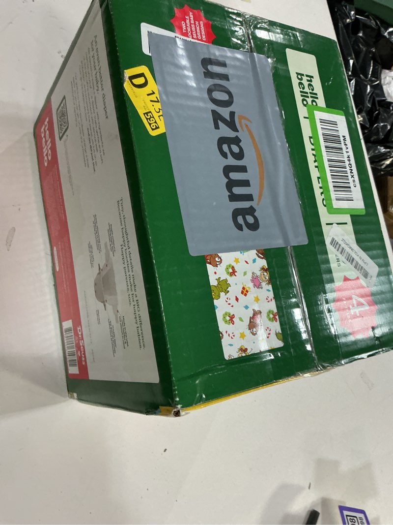 Condition photo showing New/Like New for Hello Bello Dr. Seuss Baby Grinch Premium Diapers, Size 4 (22-37 lbs), 58ct Plus Bonus Wipes: Softness & Protection for Sensitive Skin