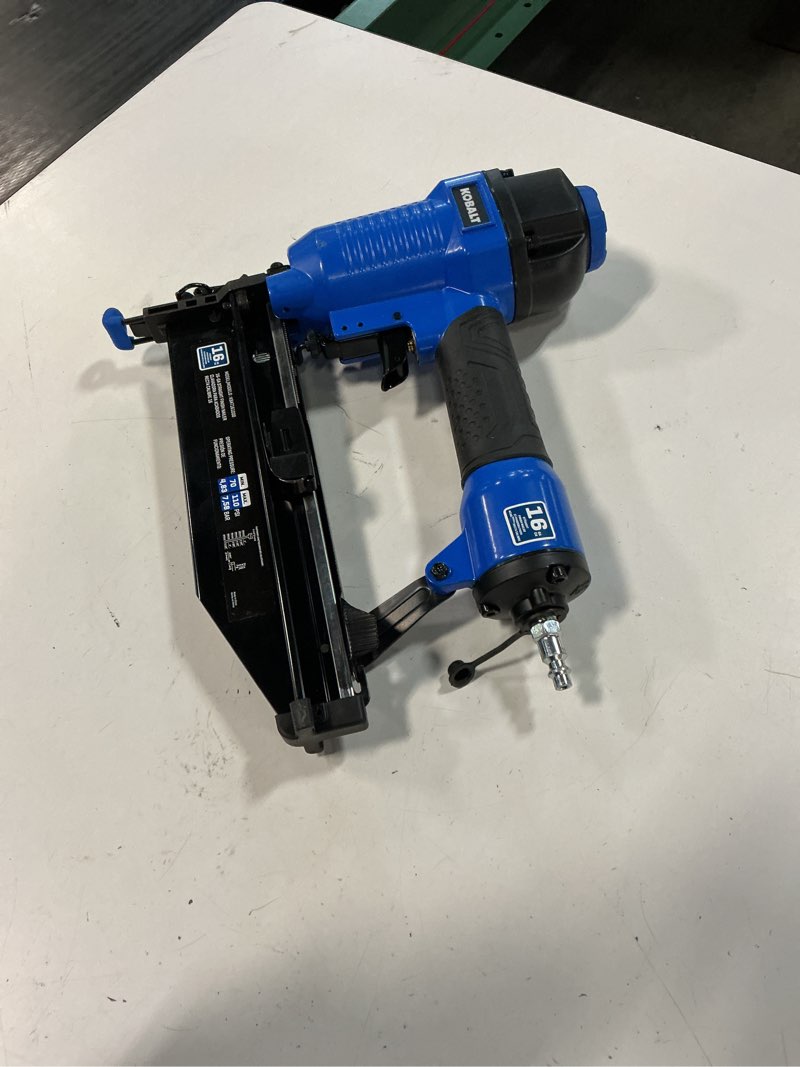 Condition photo showing As Is for kobalt nailer 2-1/2-in 16 -gauge pneumatic straight finish nailer