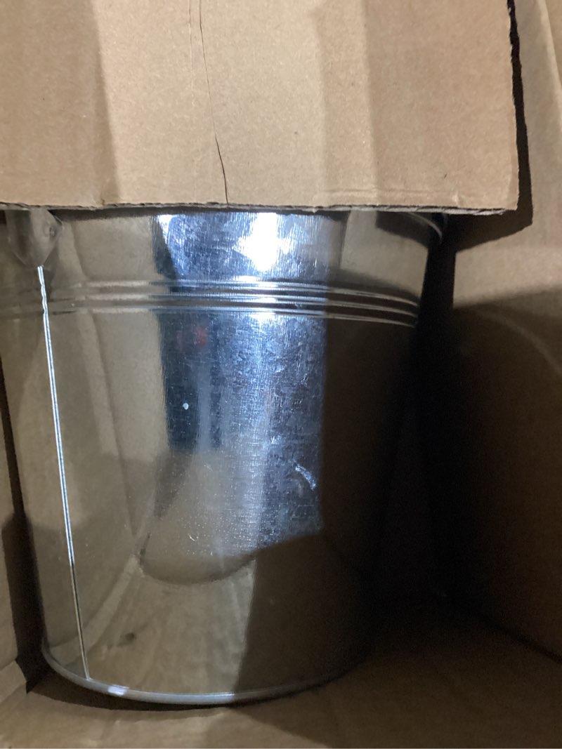 Condition photo showing Good Condition for obtanim 8 pack galvanized metal buckets with handle ice pails for plants, succulents, party favors organizing, rustic home decor or classrooms pencil storage (7 x 5.1 inch)