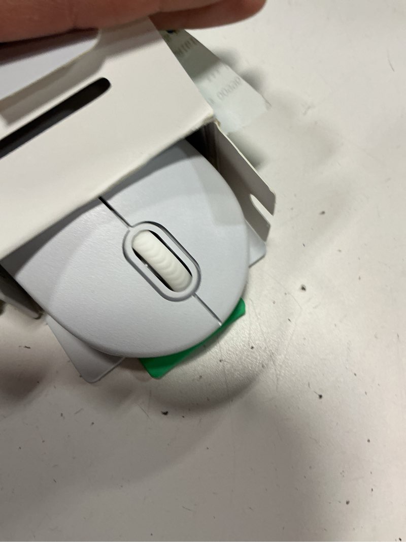 Condition photo showing As Is for onn wireless 5-button mouse, 1600 dpi, 2.4 ghz usb-a dongle, white