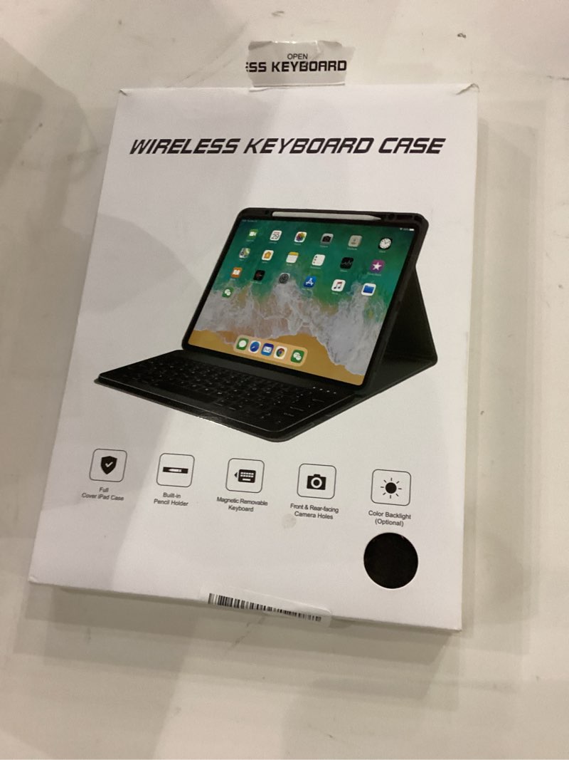 Condition photo showing New/Like New for BLUTLOTUS Keyboard case for iPad 5th/6th Generation 2017/2018, 9.7 Inch iPad Air 2 Case, Removable Wireless Backlit Detachable Keyboard, Folio Smart Cover(Black) Classic for iPad 5th/6th/Air 2 Black