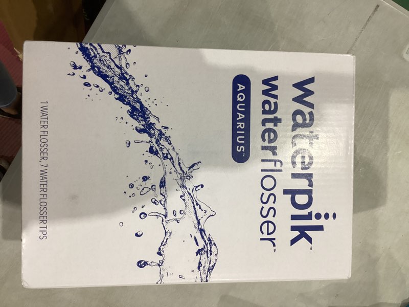 Condition photo showing Good Condition for Waterpik Aquarius Water Flosser For Teeth Cleaning, Gums, Braces, Dental Care, Electric Power With 10 Settings, 7 Tips For Multiple Users And Needs, ADA Accepted, Black WP-662, Packaging May Vary