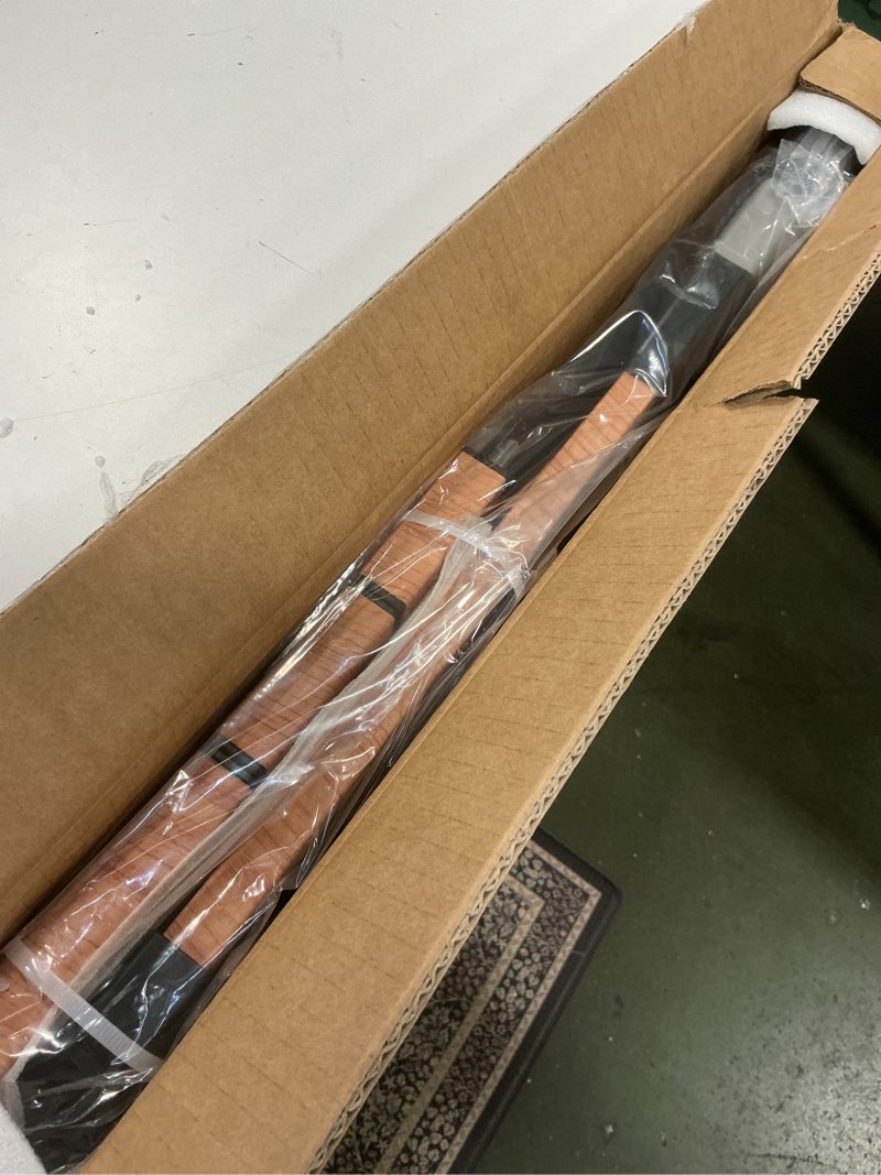 Condition photo showing Good Condition for Mom's Choice Award Winner-BABELIO 26-40" Metal Baby Gate with Wood Pattern, PressGuard C5 Easy Install Pressure Mounted Dog Gate for Stairs and Doorways, with Wall Protectors and Extension Kits Wood Pattern 30"Tall 26"-40" Wide