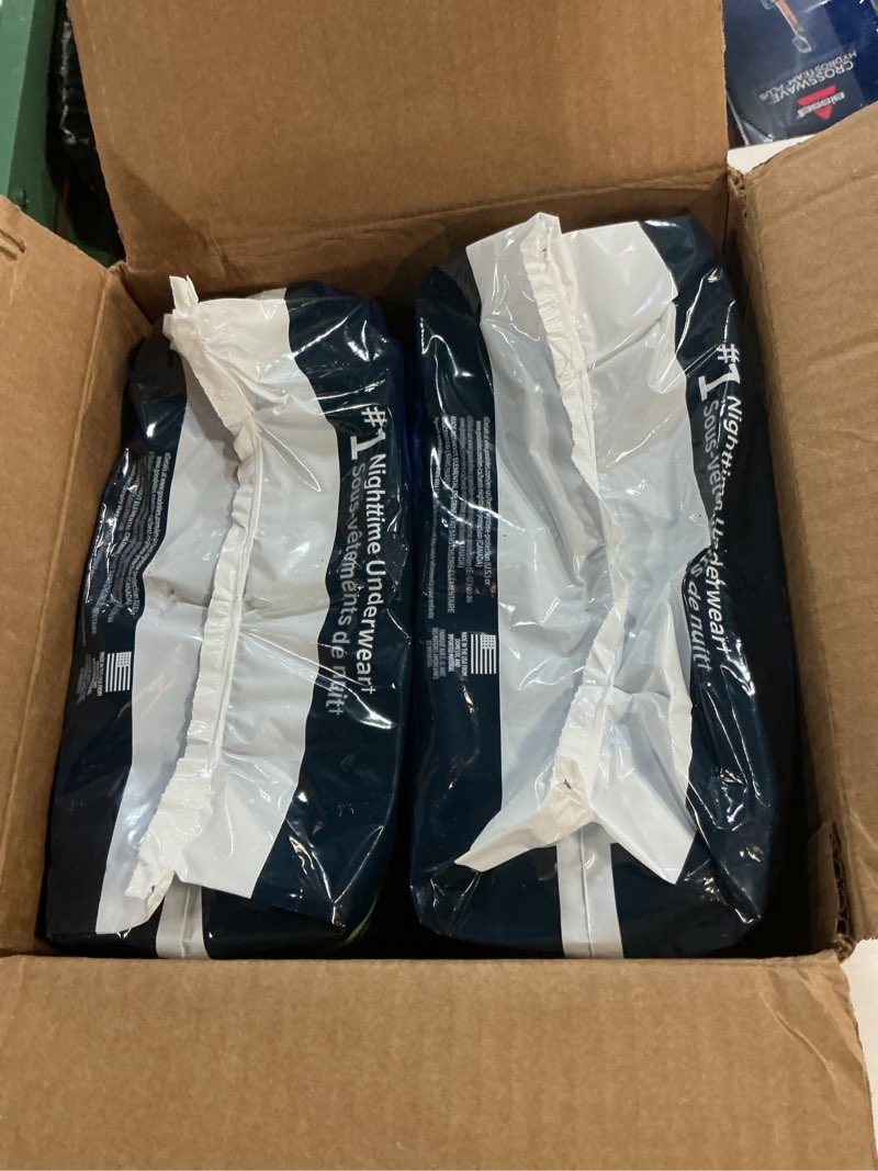 Condition photo showing New/Like New for Goodnites Boys' Nighttime Bedwetting Underwear, Size S/M (43-68 lbs), 44 Ct (2 Packs of 22), Packaging May Vary Small/Medium 44