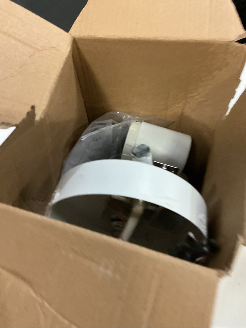 Condition photo showing New/Like New for hibay directional 4-light track lighting, white farmhouse fabric ceiling light fixture, modern flush mount spotlight for kitchen, bedroom, living room, e26 base (bulbs not included)