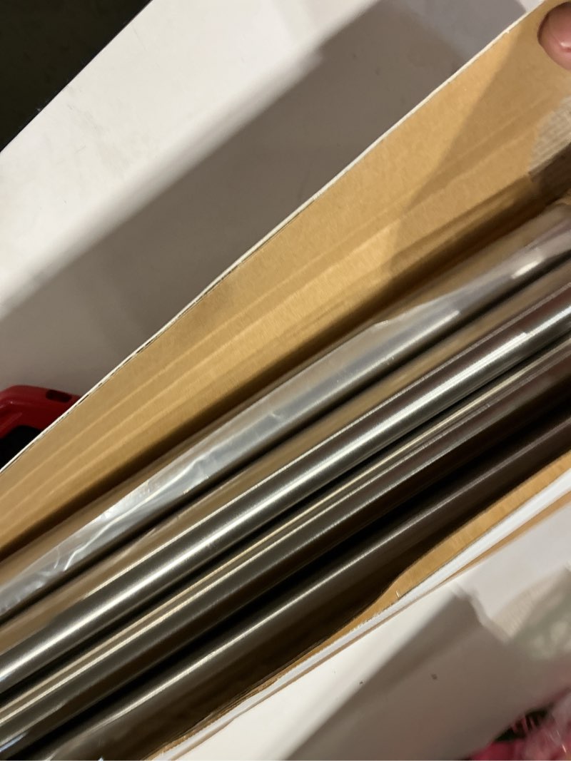 Condition photo showing Good Condition for mcrbeay shower curtain rod, 1" diameter heavy duty tension shower rod, non slip adjustable 28-74 inch no drill shower curtain rods spring tension for bathroom, shower stall, no rust, brushed nickel