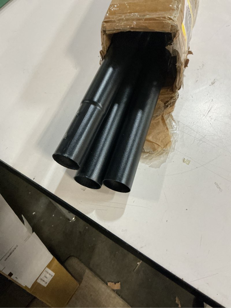 Condition photo showing As Is for zocone tension curtain rod 51-168 in (4.25-14 ft), extra long outdoor curtain rod no drilling for patio window, adjustable shower curtain rod for bathroom, tension rod diameter 1.26in never rust,black black 51-168 inches