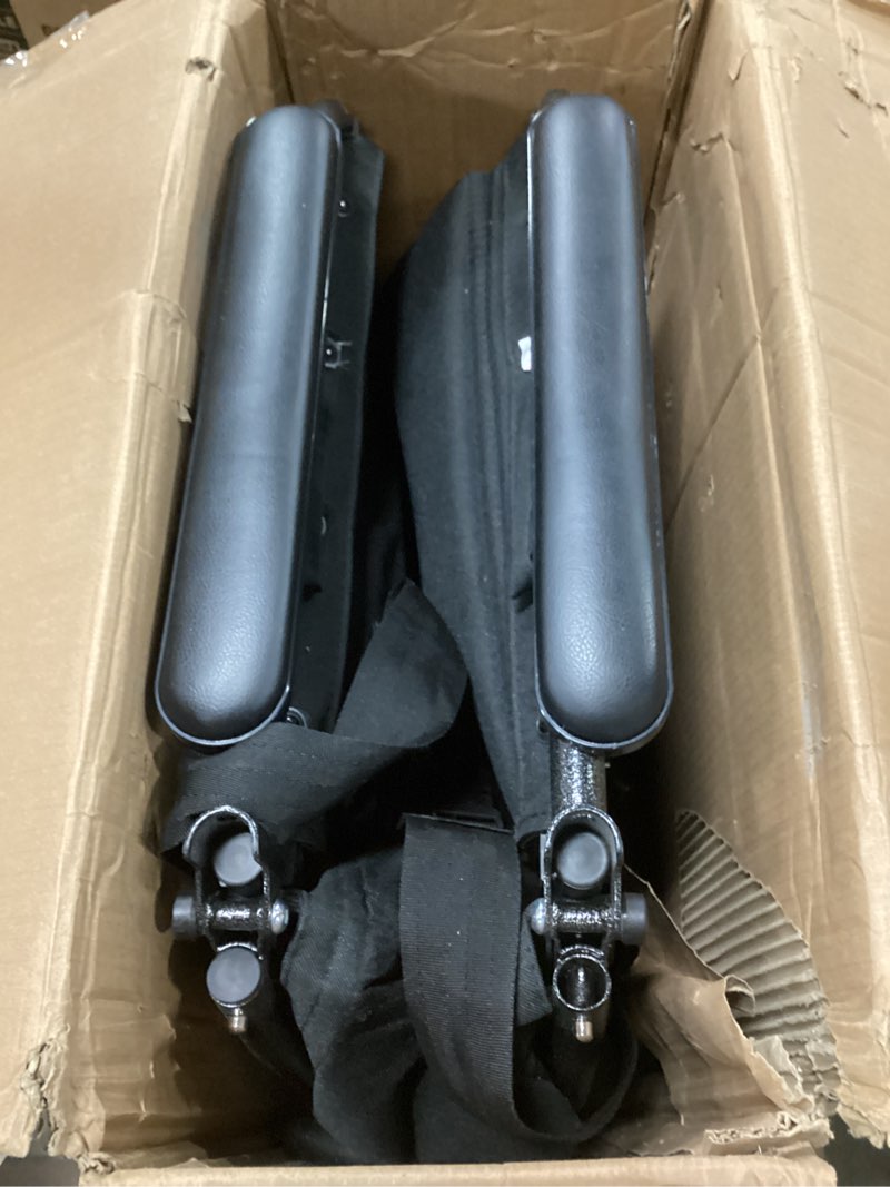 Condition photo showing Good Condition for Medline Durable Folding Steel Transport Wheelchair with Swing-Away Footrests, 19-Inch Seat Width, Black Frame, Black Upholstery