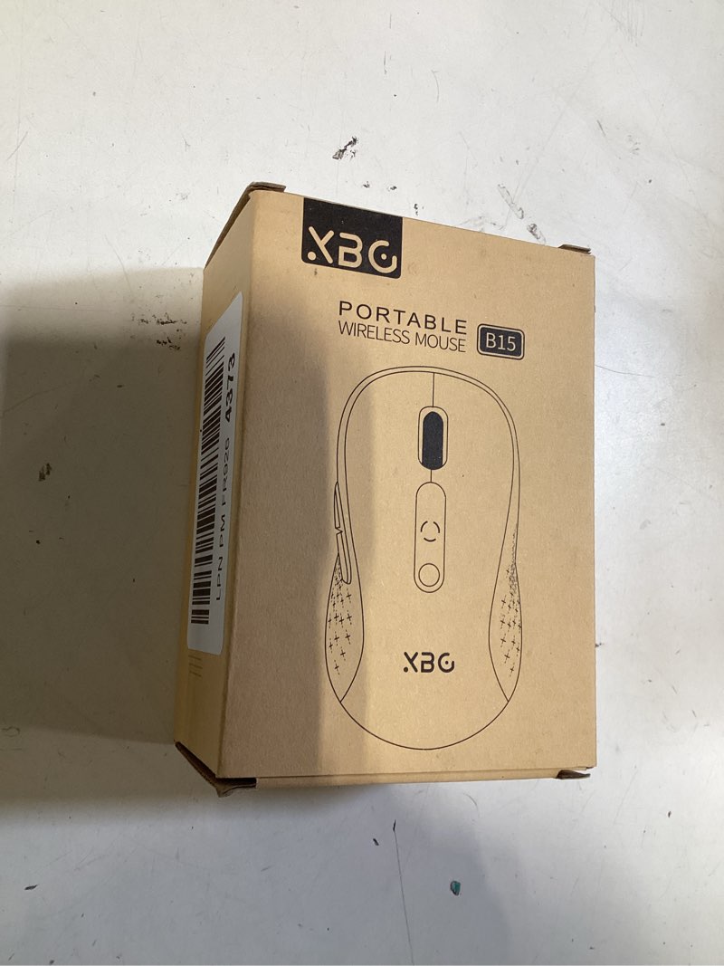 Condition photo showing New/Like New for xbg b15pro wireless bluetooth mouse, bluetooth 5.0/4.0 & 2.4g tri-mode, type-c rechargeable with led screen display, ergonomic silent click for laptop/pc/tablet, multi-device & office use b15 pro-black