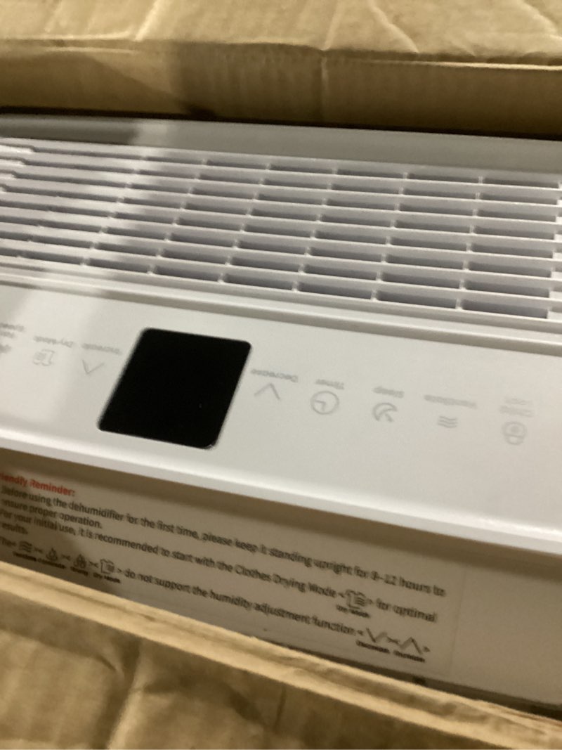 Condition photo showing New/Like New for Dehumidifier, Max 95 Pint/Day Dehumidifier for Basement & Home, 5000 Sq. Ft, Compressor Dehumidifier with Drain Hose, Smart Humidity Control, Energy Efficient & Quiet for Bedroom, Large Rooms