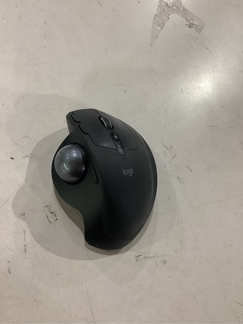 Condition photo showing Good Condition for *missing usb connector* logitech mx ergo s advanced wireless trackball mouse, usb-c rechargeable wireless ergonomic mouse with bluetooth and encrypted dongle, 6 programmable buttons, for pc/mac - graphite