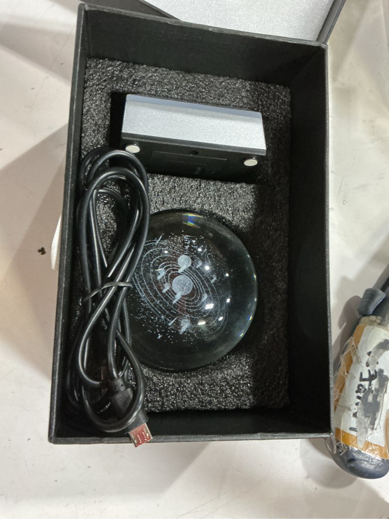 Condition photo showing Good Condition for IFOLAINA 3D Solar System Crystal Ball Model Gift Space Astronomy Gift Planets Multicolor Universe Globe Ball Science Astrophysics Gift Night Light Kids Bedroom Adults Gift
