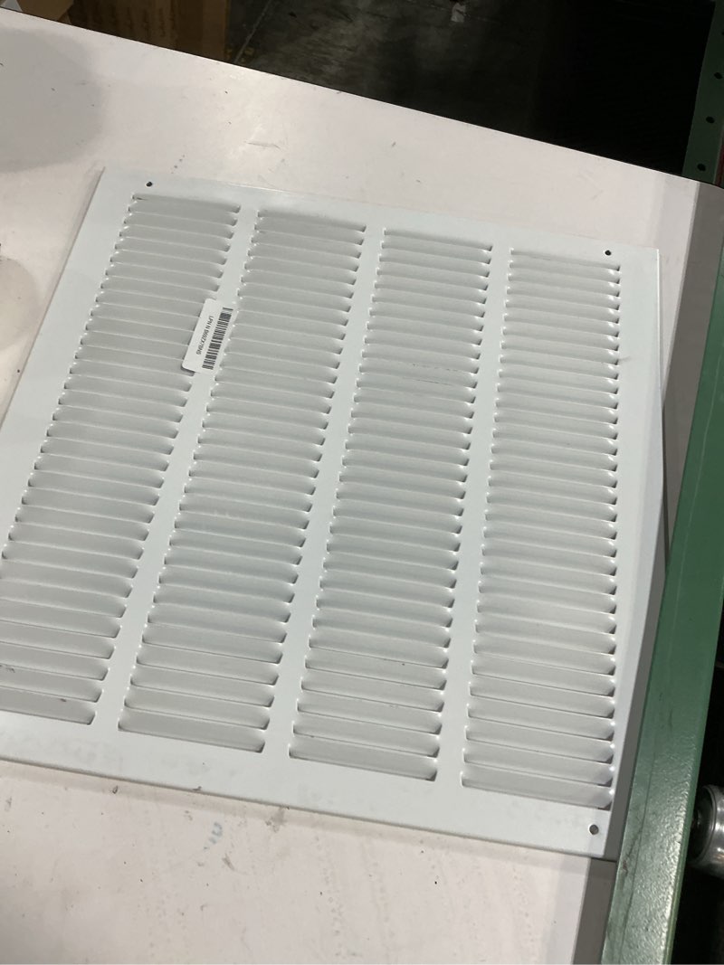 Condition photo showing Good Condition for (similar)14 x 14 inch duct opening return air vent cover for wall or ceiling, return air grille hvac ac wall air return vent cover hvac cold air grill without filter housing,outer dimension:15.75\"wx15.75\" for 14''w×14''h-duct opening