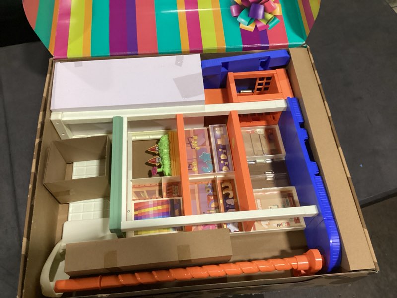 Condition photo showing As Is for bluey hammerbarn mega kids home improvement store playset, 22”, 4 level pretend store with 15 accessories and 45+ sounds, kids play market for ages 3+ 2 - shopping center