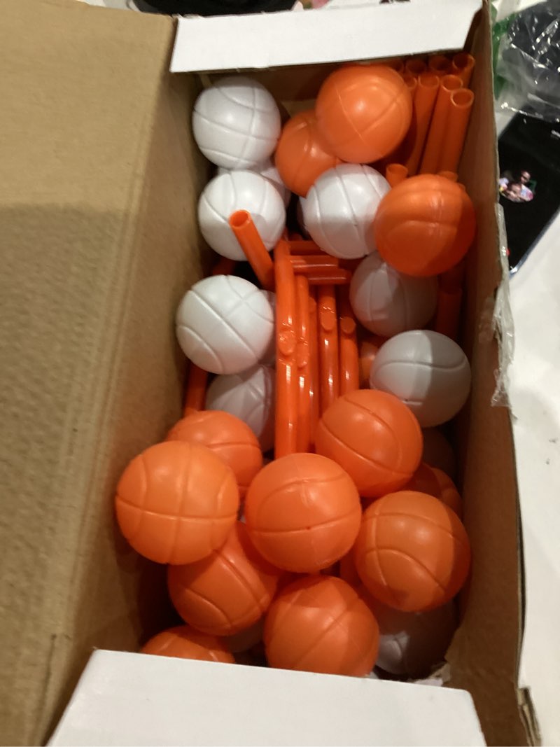 Condition photo showing Good Condition for Head Hoop Basketball Party Game Set for Kid Adult Carnival Game Portable Adjustable Basket Net Headband with Balls for Birthday Carnival Office Indoor Outdoor Activity Fun Gift Back to School 6