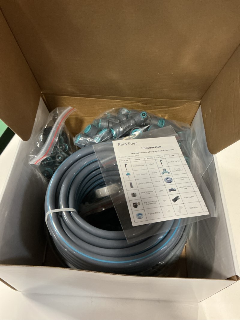 Condition photo showing New/Like New for Drip Irrigation System Kit 230FT - Automatic Watering System with Quick Connector, Complete Water Irrigation System for Garden Lawn with 12mm 6mm Irrigation Tubing Adjustable Emitters