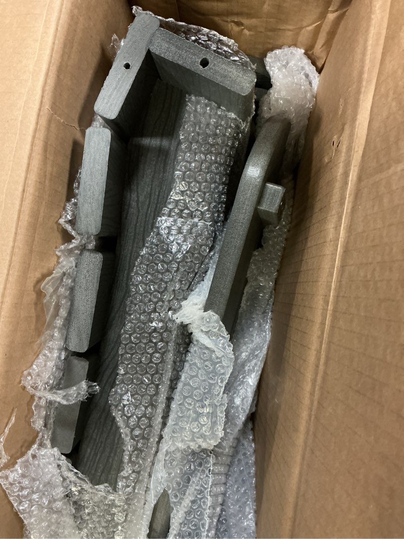 Condition photo showing Good Condition for Stackable Adirondack Chair, HDPE All-Weather Adirondack Chairs - Durable and Space Saving, Plastic Outdoor Fire Pit Chairs with Cup Holder,Grey Grey 1 PACK