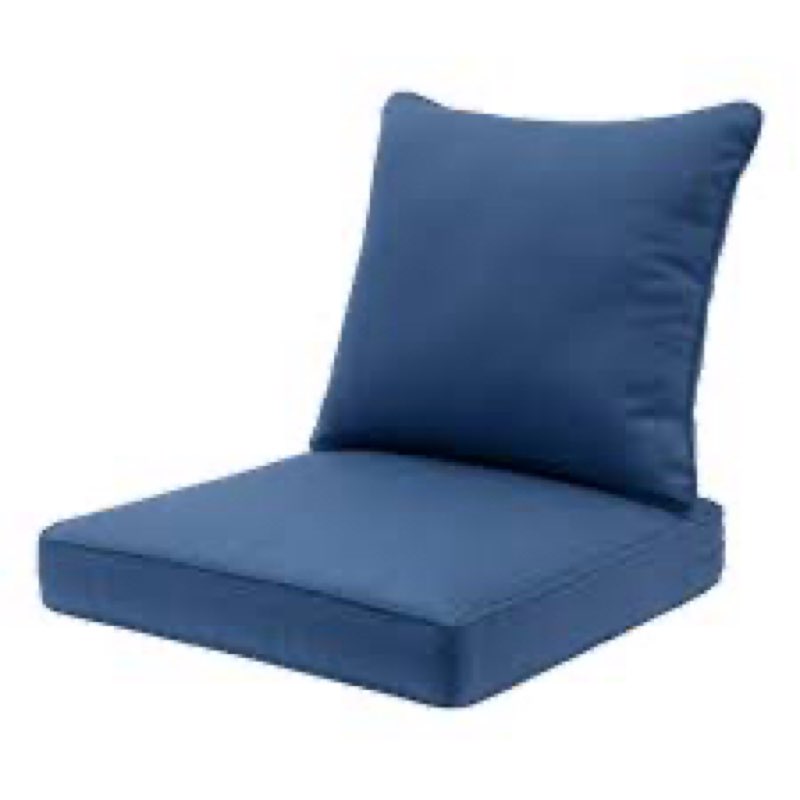 Blue fabric covers 