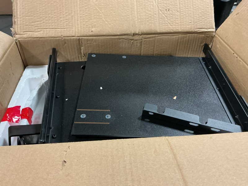 Condition photo showing As Is for AX WABER Keyboard Tray Under Desk Pull Out with Extra Sturdy Adjustable C Clamp Mount System, 27.3 (32.5 inch Including Clamps) x 11 Inch Slide-Out Platform Computer Drawer for Typing, Black,AX01WB01