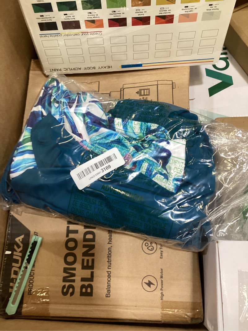 Condition photo showing New/Like New for b2prity women's tankini swimsuits tummy control ruched two piece bathing suit v neck wrap tie back swimwear with shorts peacock green leaf medium