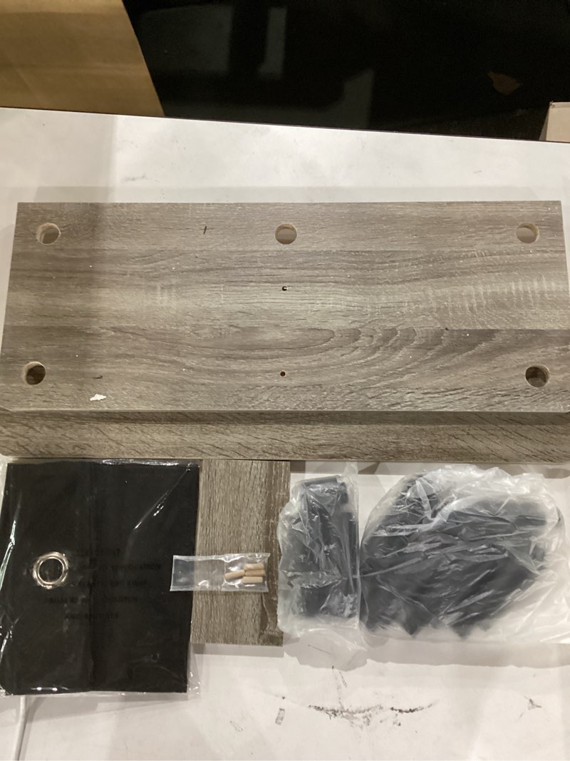 Condition photo showing New/Like New for furinno turn-n-tube monitor stand, french oak grey/black french oak grey/black with bins
