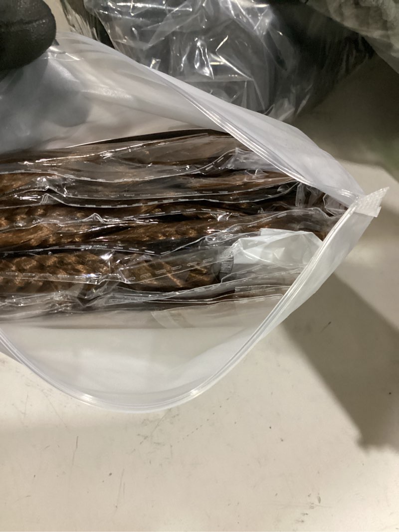 Condition photo showing Good Condition for boho crochet braids pure protein fiber close to human hair 24 inch goddess box braids with soft curls bohemian braids crochet hair for black women (24inch #30) 24 inch (pack of 7) #30