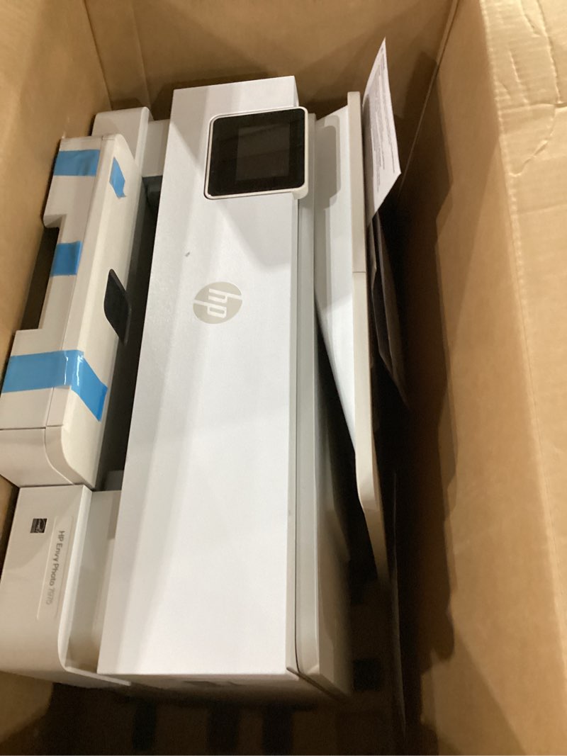 Condition photo showing As Is for not tested ***hp envy photo 7975 wireless color inkjet photo printer, print, scan, copy, easy setup, mobile printing, best-for-home, 3 month trial of instant ink included, ai-enabled (b63k3a)