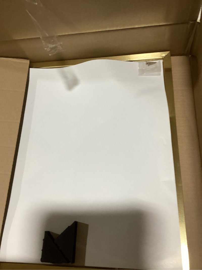 Condition photo showing Good Condition for jcjmy 16x18 picture frame gold for poster photo picture, horizontal and vertical formats for wall hanging, 16 x 18 wall gallery poster photo frame for 16 by 18 photos posters, gold gold 16x18 inch