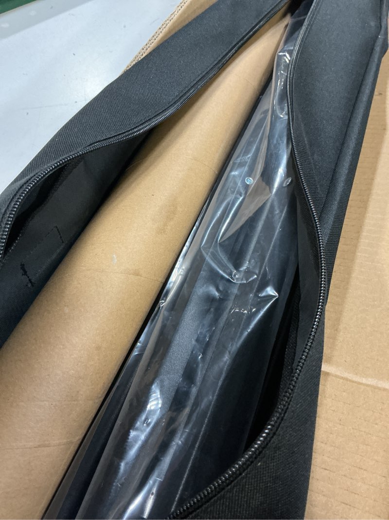 Condition photo showing Good Condition for 100 inch indoor and outdoor projector screen with stand for movies or presentations - hd premium 16:9 folding free tripod screen with carry bag and straps, matte 100 inch 16:9 aspect ratio black