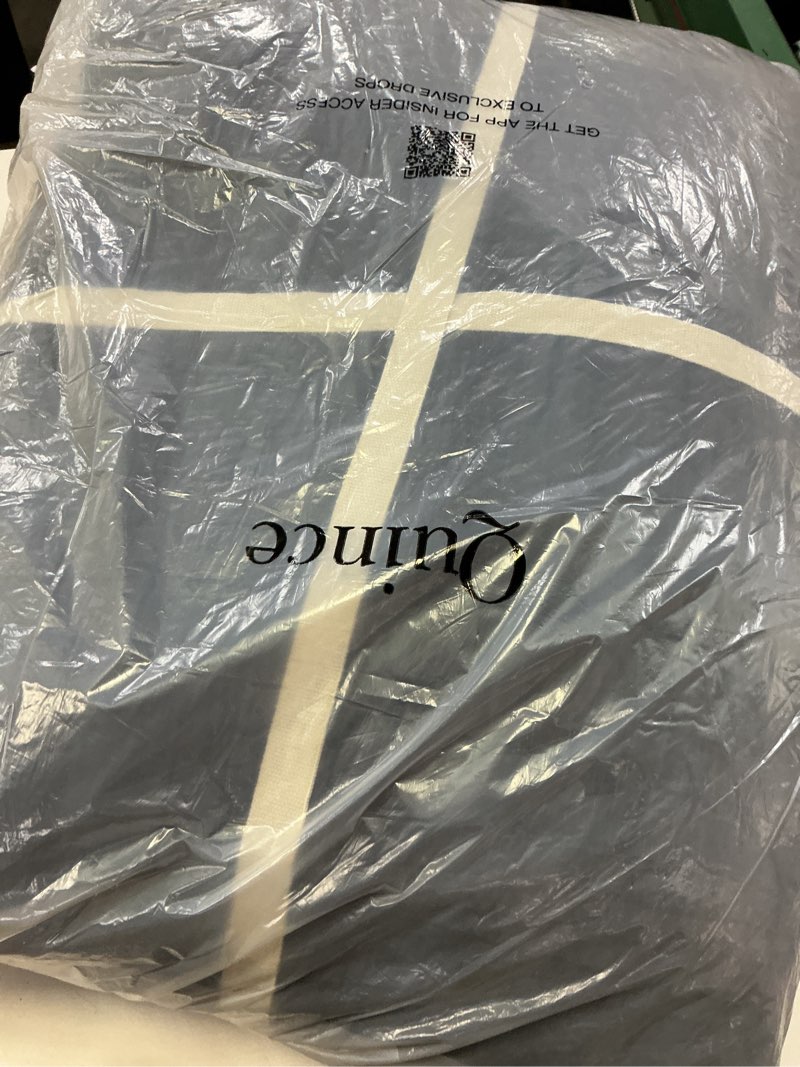 Condition photo showing New/Like New for european linen cotton stitch quilt set, king/cal king, espresso