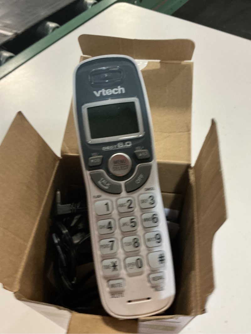 Condition photo showing As Is for vtech cs6114 1 handset cordless phone- caller id, white
