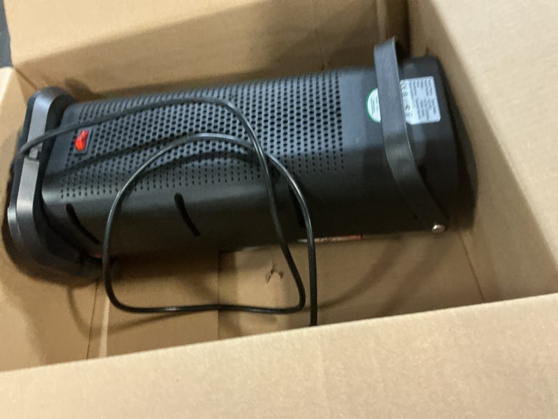 Condition photo showing Good Condition for Portable Electric Space Heater - 1500W PTC Ceramic Fast Safety Heat Heaters with Remote, Timer, 70° Swing, LED Display and Child Lock for Office Bedroom Home Indoor Use Black Without flame lamp